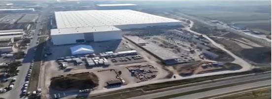 Vista general de la nueva plataforma logística de Inditex en Malpica.
