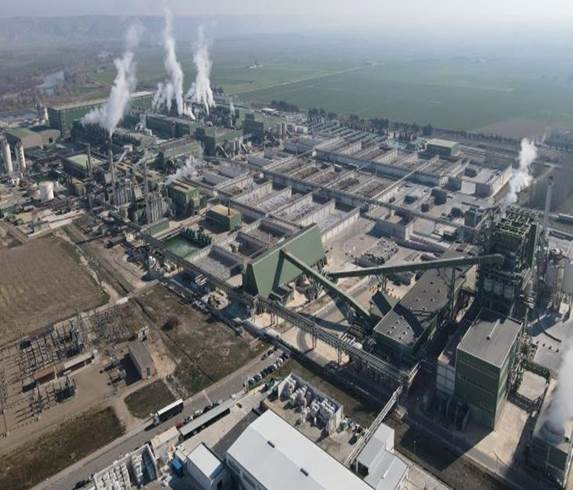 Vista aérea del complejo industrial de la papelera Saica en la localidad zaragozana de El Burgo de Ebro.