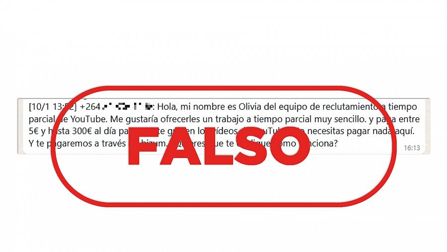 La falsa oferta de trabajo que suplanta a YouTube